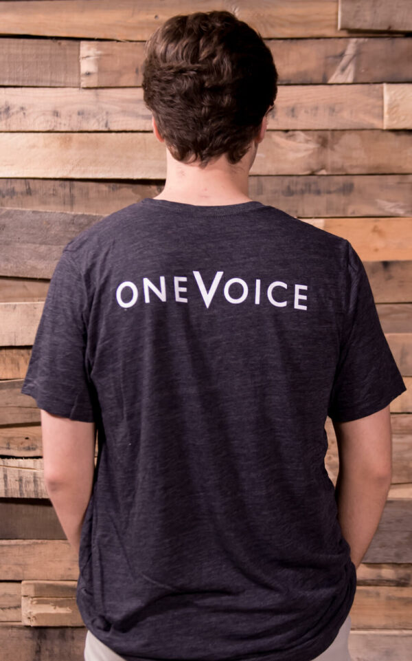 OneVoice Apparel- T- Shirt gray back (men)