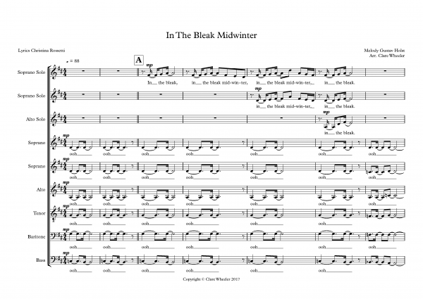 Midwinter OneVoice Music Sheet page 1