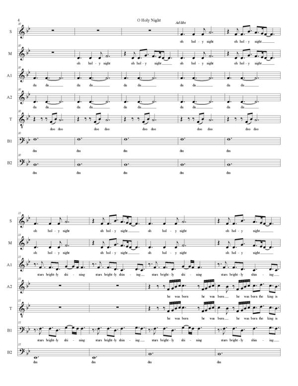 O Holy Night Music Sheet page 4