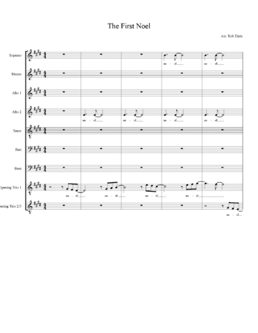 The First Noel Music Sheet page 1
